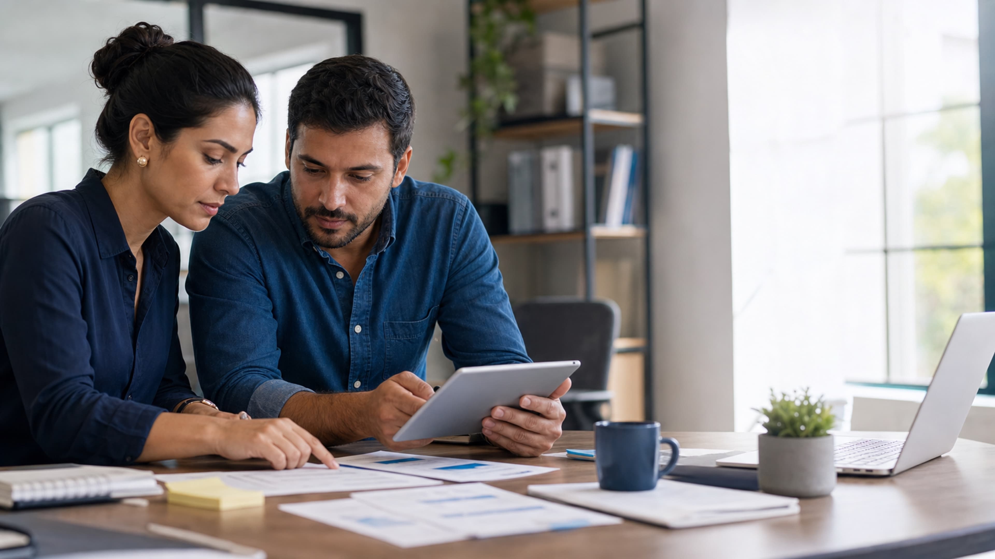 Gestora acompanhando processos e definindo prioridades com sua equipe